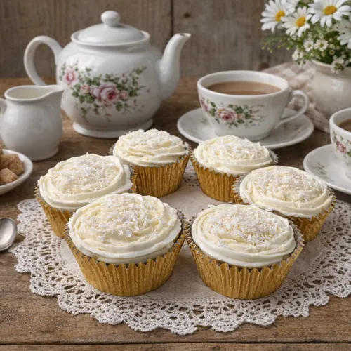 White Choc & Coconut Cupcakes